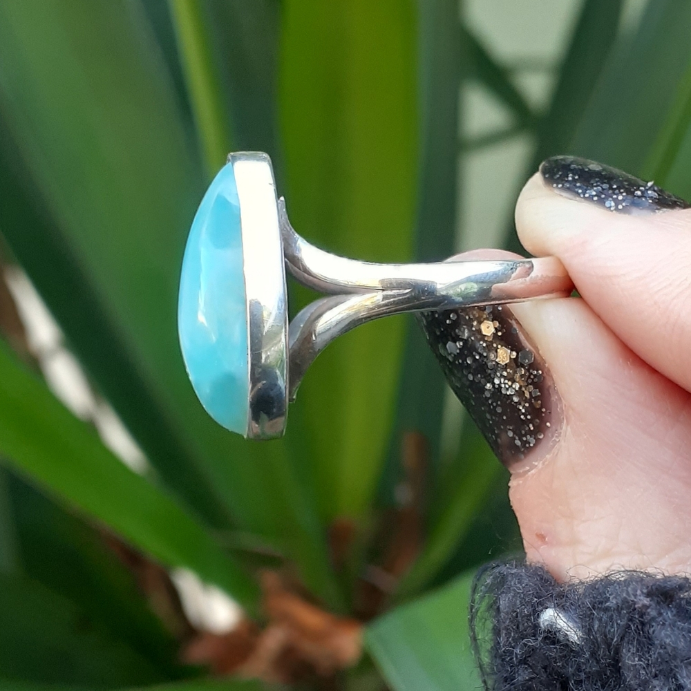 Larimar Teardrop Ring - Picture 8 of 14